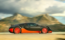 Bugatti Veyron с видом на горы